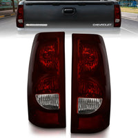 ANZO USA-211184 | Tail Light Assembly; Crystal; Chrome Housing; Dark Red/Clear Lens; Pair