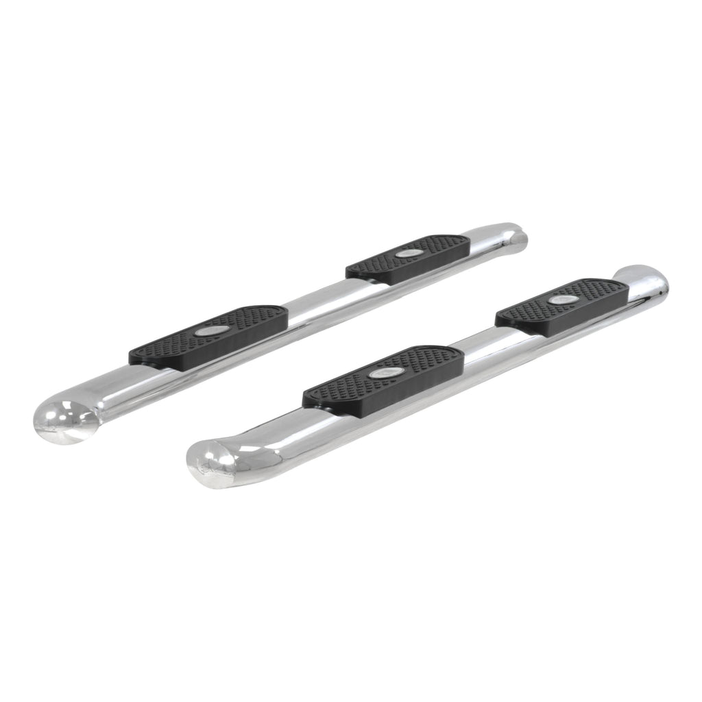 4" Polished Stainless Oval Side Bars Select Ford F150 F250 F350 F450 F550