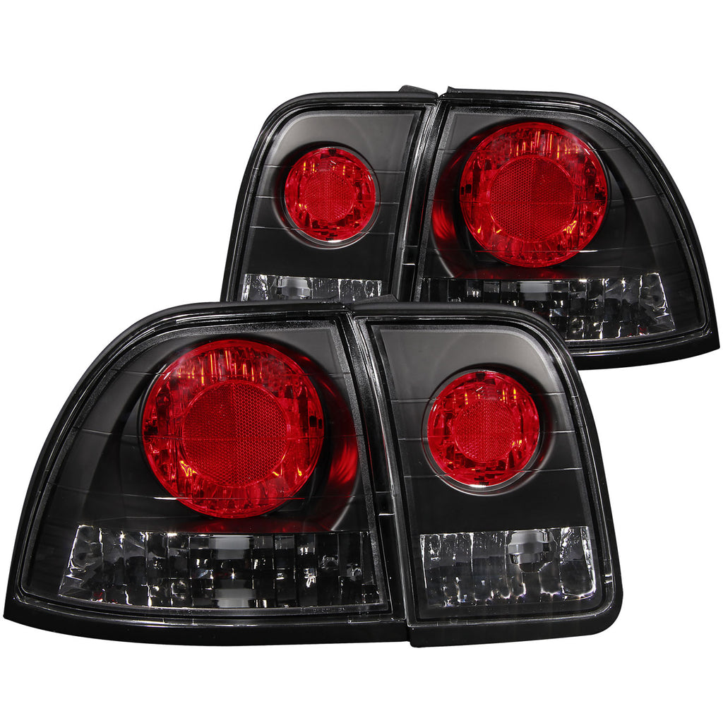 ANZO USA-221039 | Tail Light Assembly; Clear Lens; Black Housing;Pair
