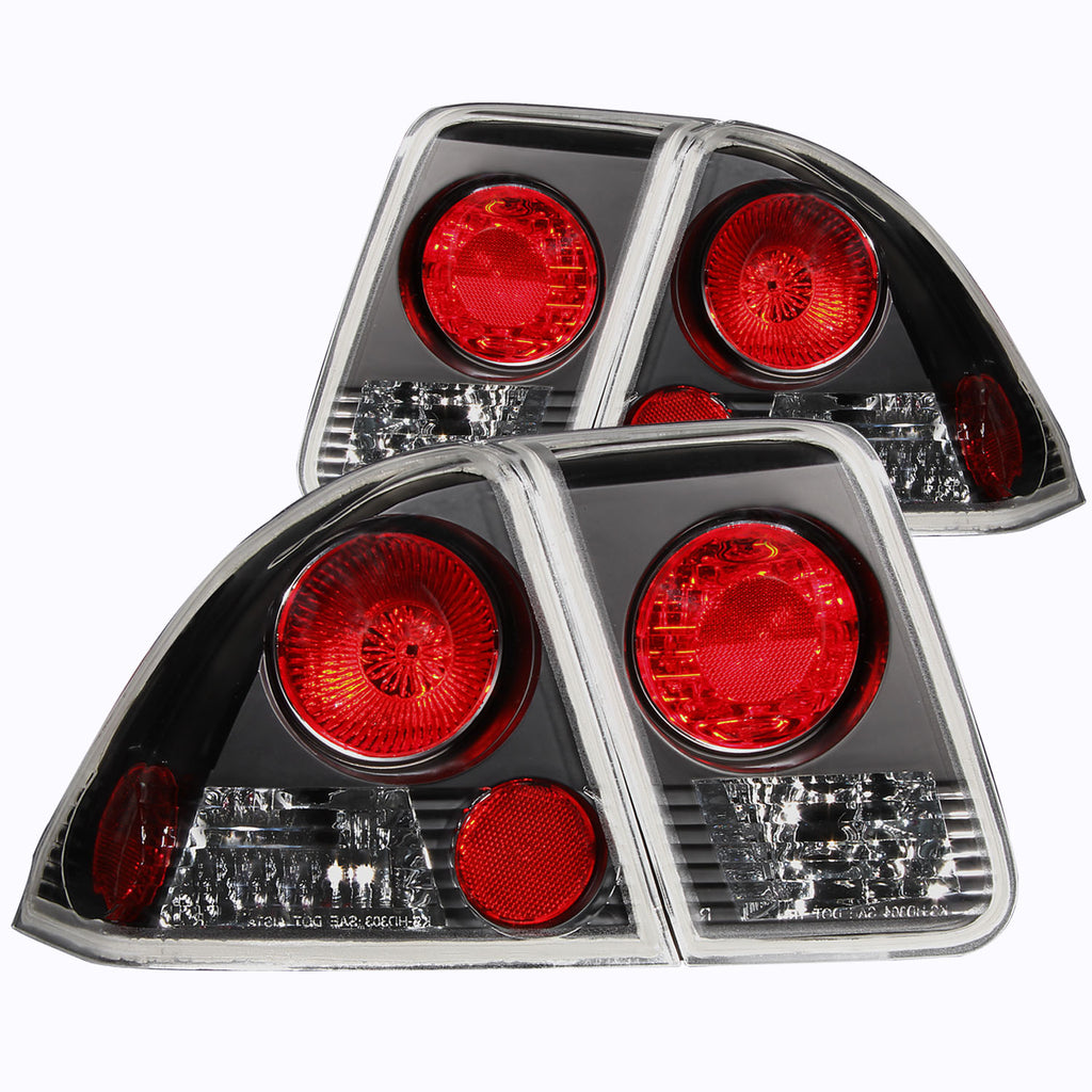 ANZO USA-221048 | Tail Light Assembly; Clear Lens; Black Housing;Pair