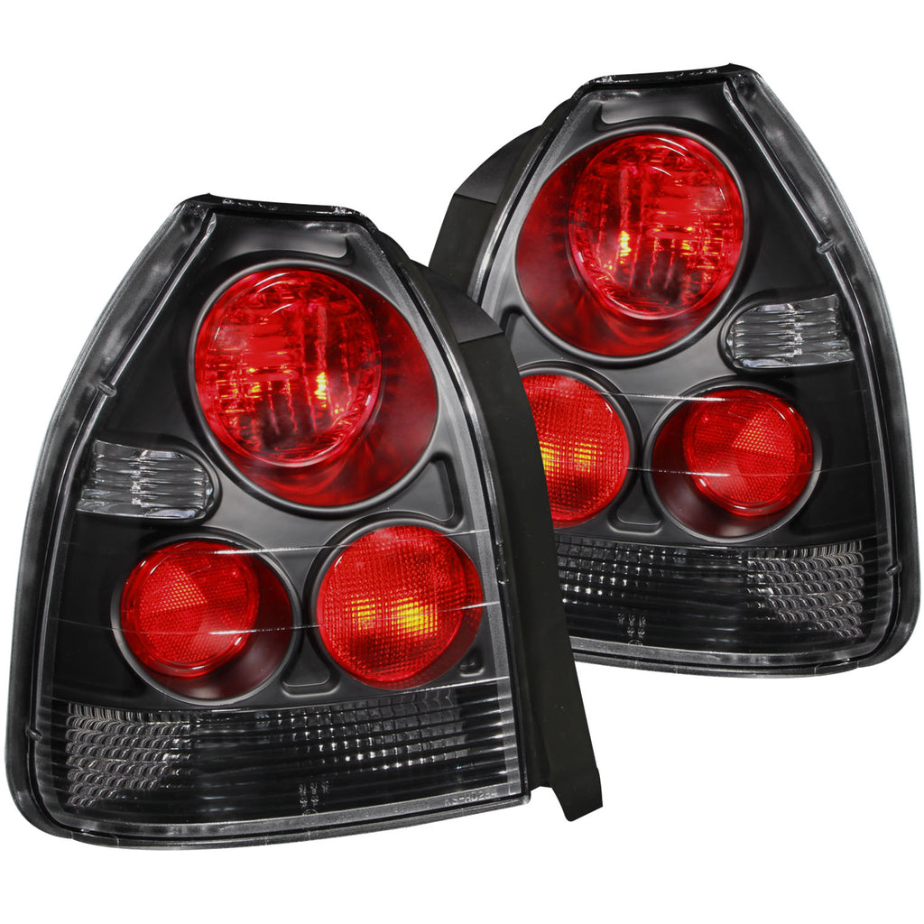 ANZO USA-221065 | Tail Light Assembly; Clear Lens; Black Housing;Pair
