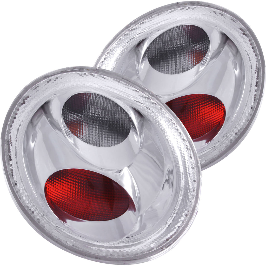 ANZO USA-221118 | Tail Light Assembly; Clear Lens; Chrome Housing;Pair