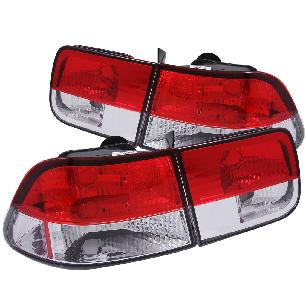 ANZO USA-221222 | Tail Light Assembly; Red/Clear Lens;Pair