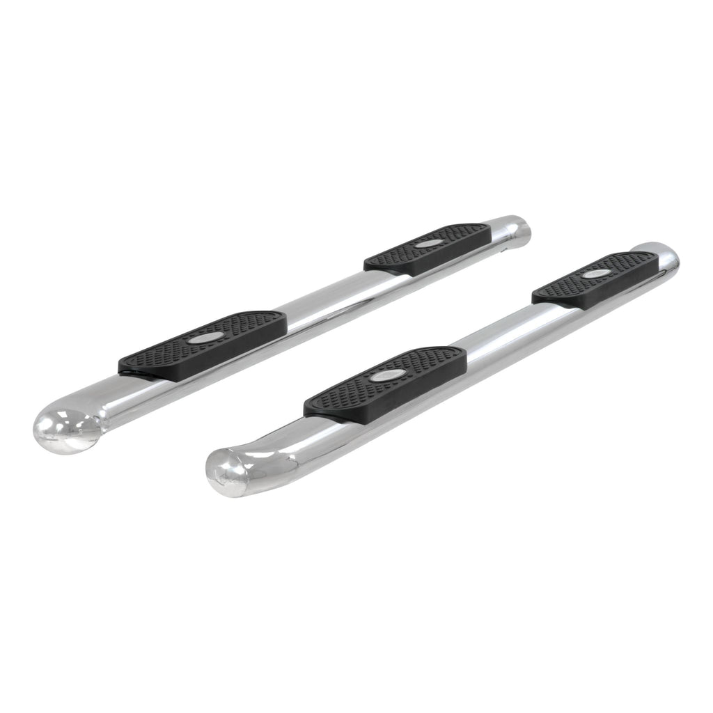 4" Polished Stainless Oval Side Bars Select Toyota Tundra