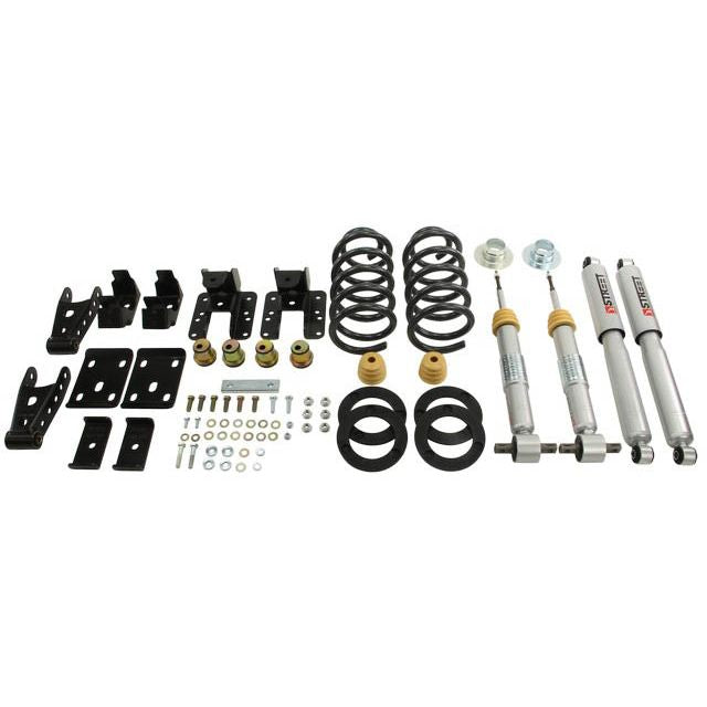 BELLTECH 987SP LOWERING KITS  Front And Rear Complete Kit W/ Street Performance Shocks 2014-2018 Chevrolet Silverado/Sierra (Std Cab) 2wd 1 in. or 2 in. F/4 in. R Drop W/ Street Performance Shocks