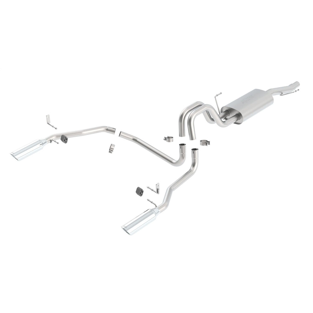 Borla 140137 | Borla Touring Cat-Back  Exhaust System for Jun 2004- 2008 Ford F-150 4.6/5.4L V8 Automatic and Manual Transmission; 2 and 4WD; 2-Door Ext Cab- Short Bed (66")/ 4-Door Crew Cab- Short Bed (66").