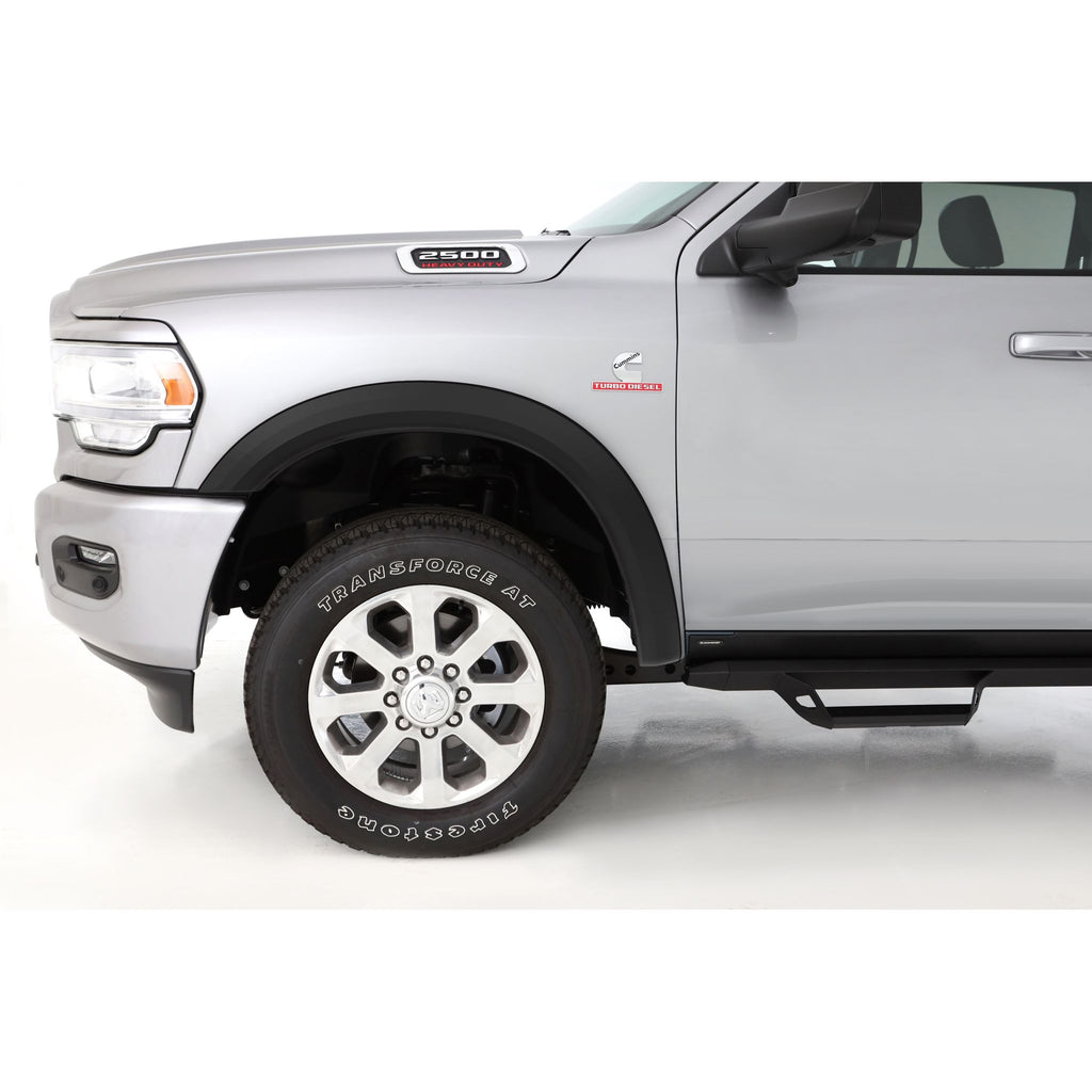 Bushwacker 50069-02 Black OE-Style Smooth Finish Front Fender Flares for 2019-2022 Ram 2500 fits models w/o OEM Fender Flares Includes Dually