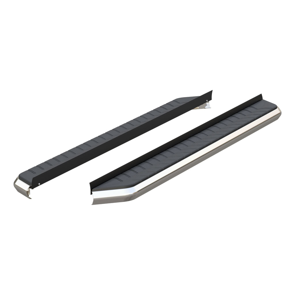 AeroTread 5" x 76" Polished Stainless Running Boards (No Brackets)