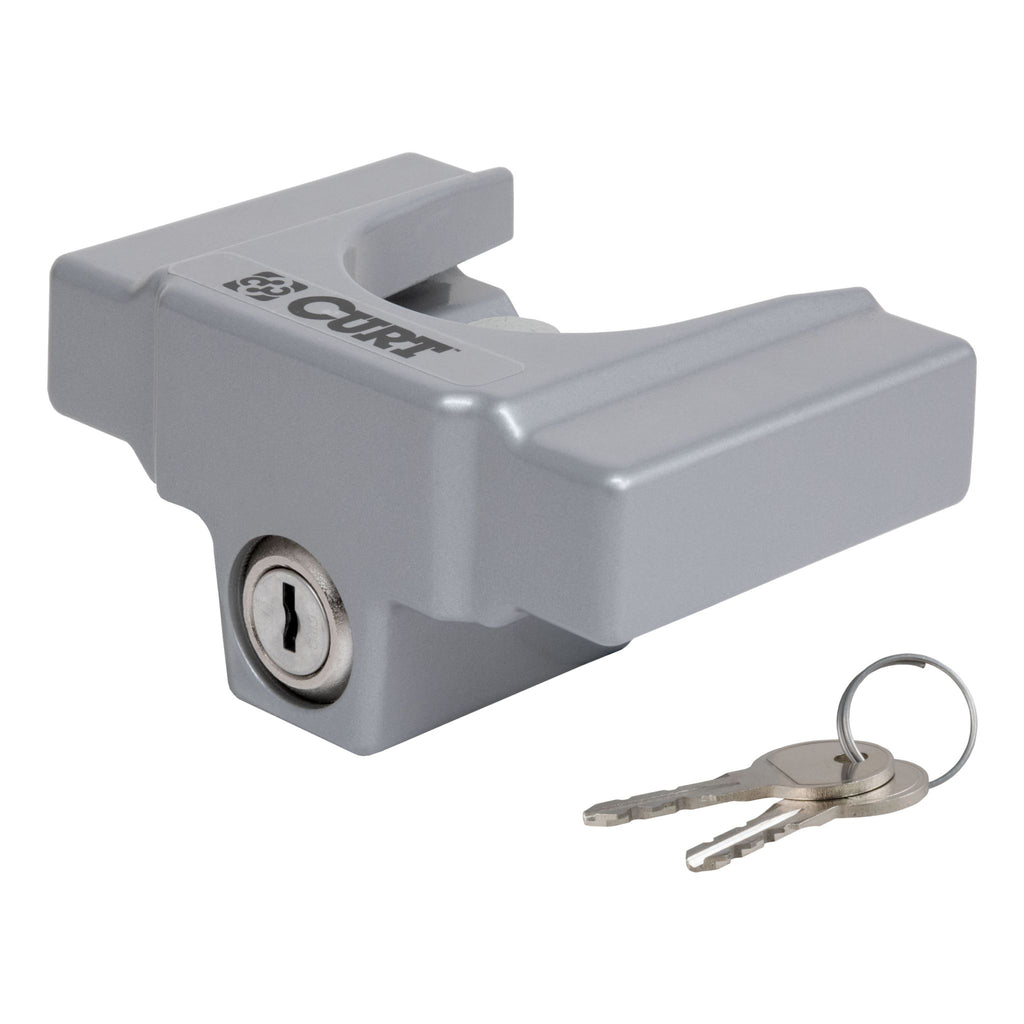 Trailer Coupler Lock Fits Most 2" 1-7/8" Couplers (Grey Aluminum)