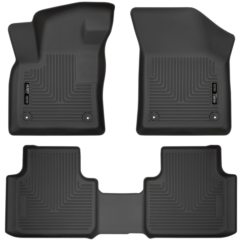 Husky Liners 95661 | Husky Liners Front & 2nd Seat Floor Liners, Fits 18-C ATLAS BLACK FRONT AND SECOND SEAT FLOORLINERS
