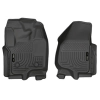 Husky Liners 18701 | Husky Liners Front Floor Liners, Fits 12-16 SUPER DUTY F250/F350/F450 W/DS FOOT REST W/O MAN SHIFTER FRONT FLOOR LINERS BLACK