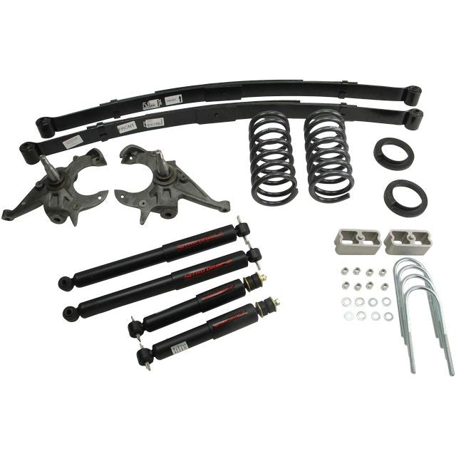 BELLTECH 616ND LOWERING KITS  Front And Rear Complete Kit W/ Nitro Drop 2 Shocks 1982-2004 Chevrolet S10/S15 Pickup 4&6 cyl. (Std Cab) 83-94 Chevrolet Blazer/Jimmy 4&6 cyl. 4 in. or 5 in. F/5 in. R drop W/ Nitro Drop II Shocks
