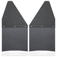 Husky Liners 17100 | Husky Liners Kick Back Mud Flaps 12 Wide - Black Top and Stainless Steel Weight, Fits 73-16 CHEVROLET,DODGE KICK BACK MUD FLAPS FRONT 12IN WIDE - BLACK TOP AND STAINL