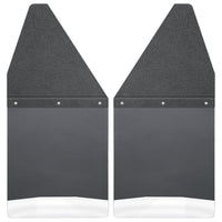 Kick Back Mud Flaps 12" Wide - Black Top and Stainless Steel Weight
