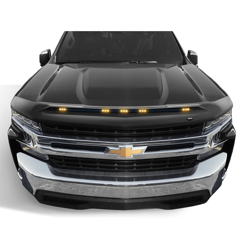 Auto Ventshade 753168-GBA Aeroskin LightShield Color Hood Protector Black for 2019-2022 Chevrolet Silverado 1500