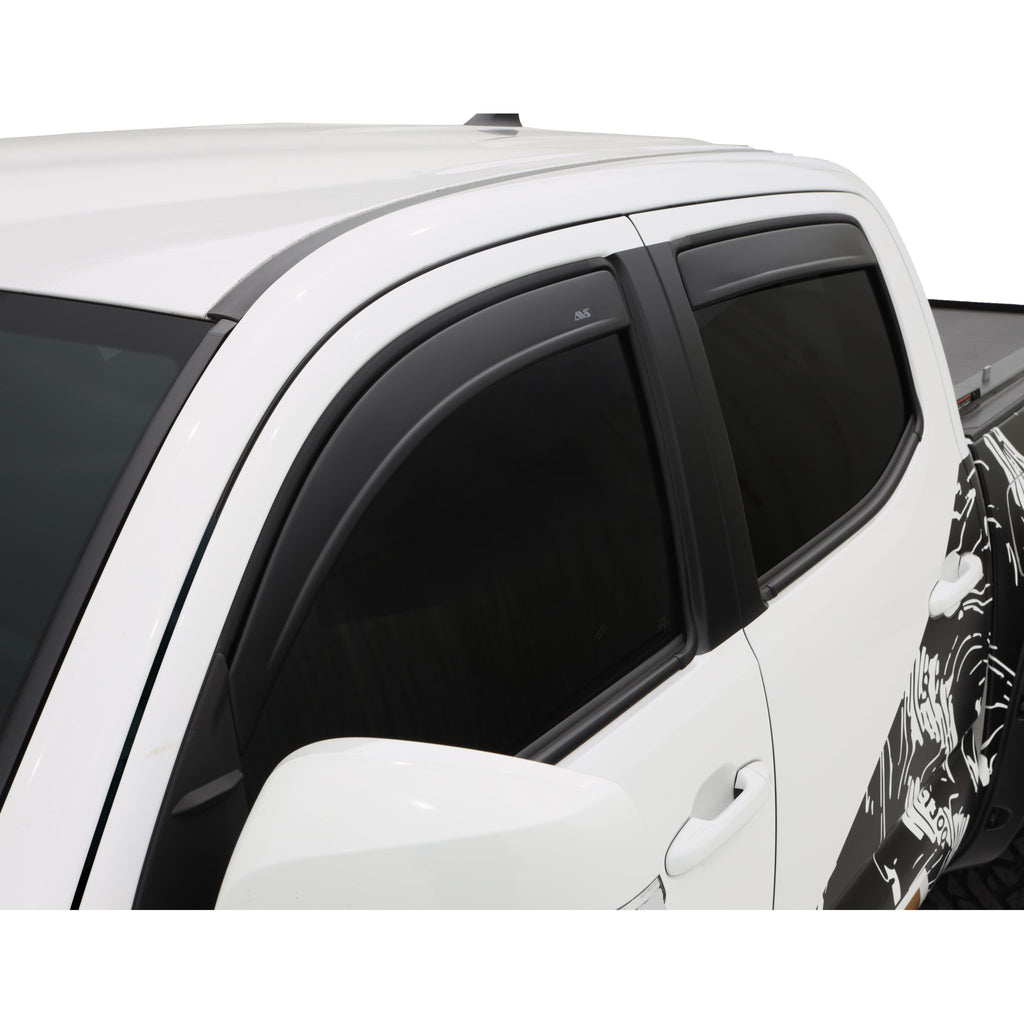 Auto Ventshade 1774036 Low Profile Matte Black Ventvisor Side Window Deflector 4-Piece Set For 16-22 Toyota Tacoma Crew Cab