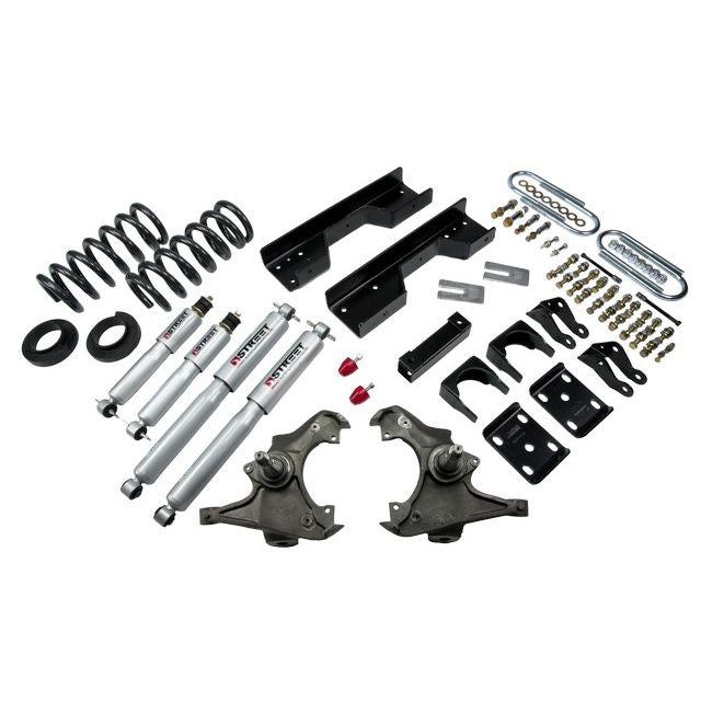 BELLTECH 717SP LOWERING KITS  Front And Rear Complete Kit W/ Street Performance Shocks 1997-2000 Chevrolet Silverado/Sierra 3/4 Ton & 1 Ton (Ext Crew Cab/Dually) 4 in. or 5 in. F/8 in. R drop W/ Street Performance Shocks