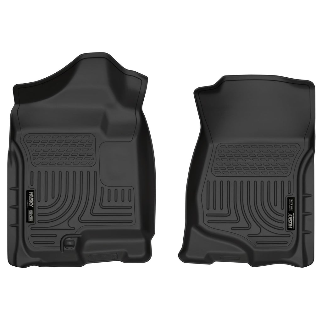 Husky Liners 18201 | Husky Liners Front Floor Liners, Fits 07-13 SILVERADO/SIERRA 1500/07-14 SILVERADO/SIERRA 2500/3500 EXT/CREW CAB FRONT FLOOR LINERS BLACK