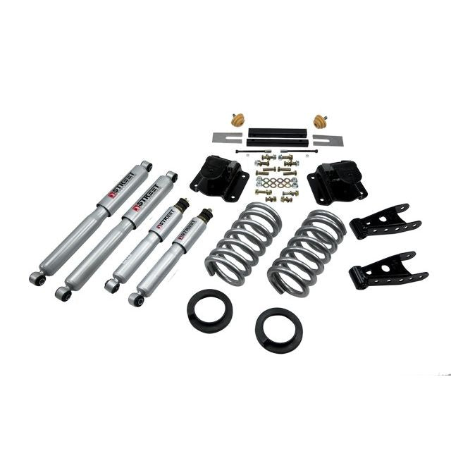 BELLTECH 819SP LOWERING KITS  Front And Rear Complete Kit W/ Street Performance Shocks 1994-1999 Dodge Ram 1500 (Ext Cab V8 Auto Trans Only) 2 in. or 3 in. F/4 in. R drop W/ Street Performance Shocks