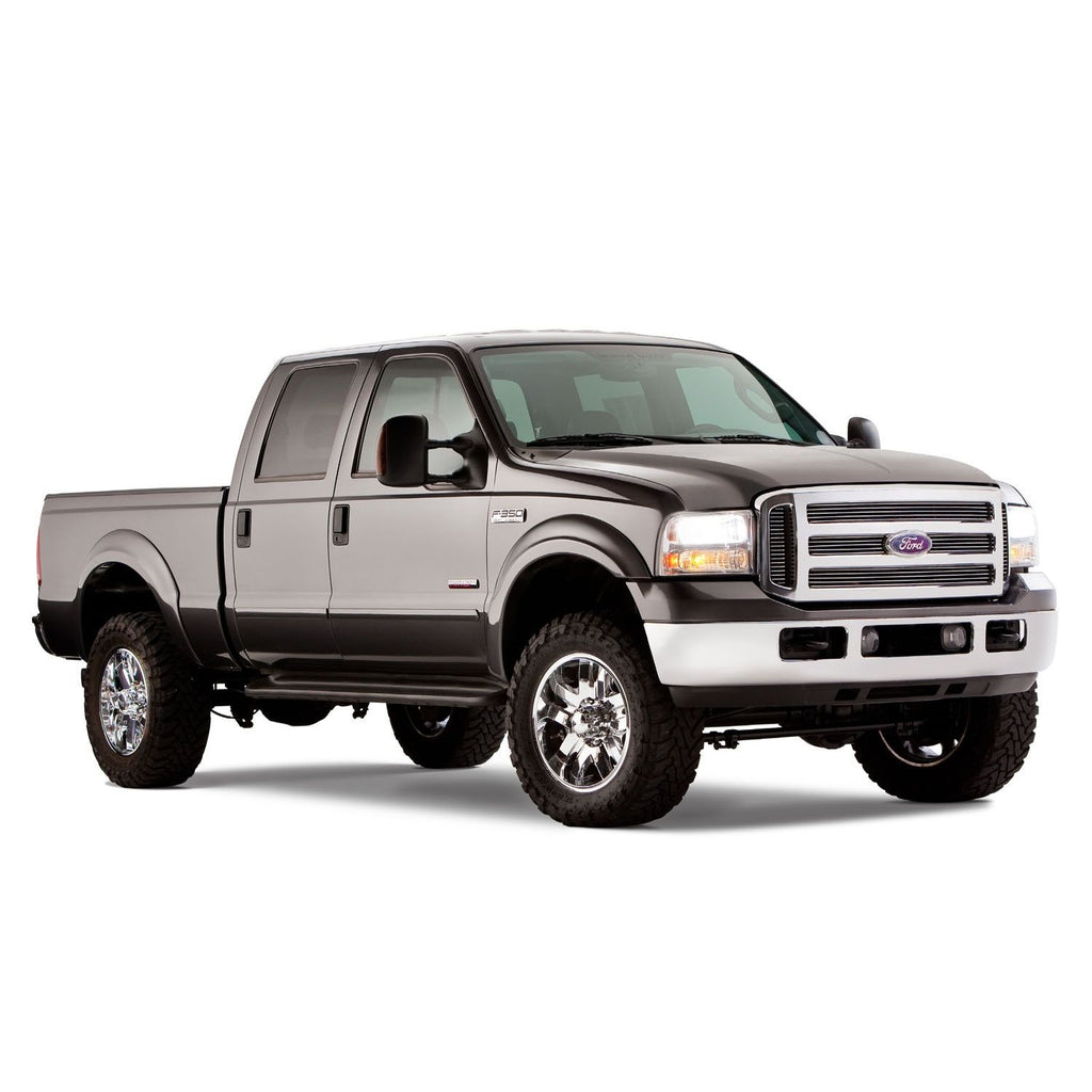 Bushwacker 20909-02 Black OE-Style Smooth Finish 4-Piece Fender Flare Set for 1999-2007 Ford F-250/F-350 Super Duty