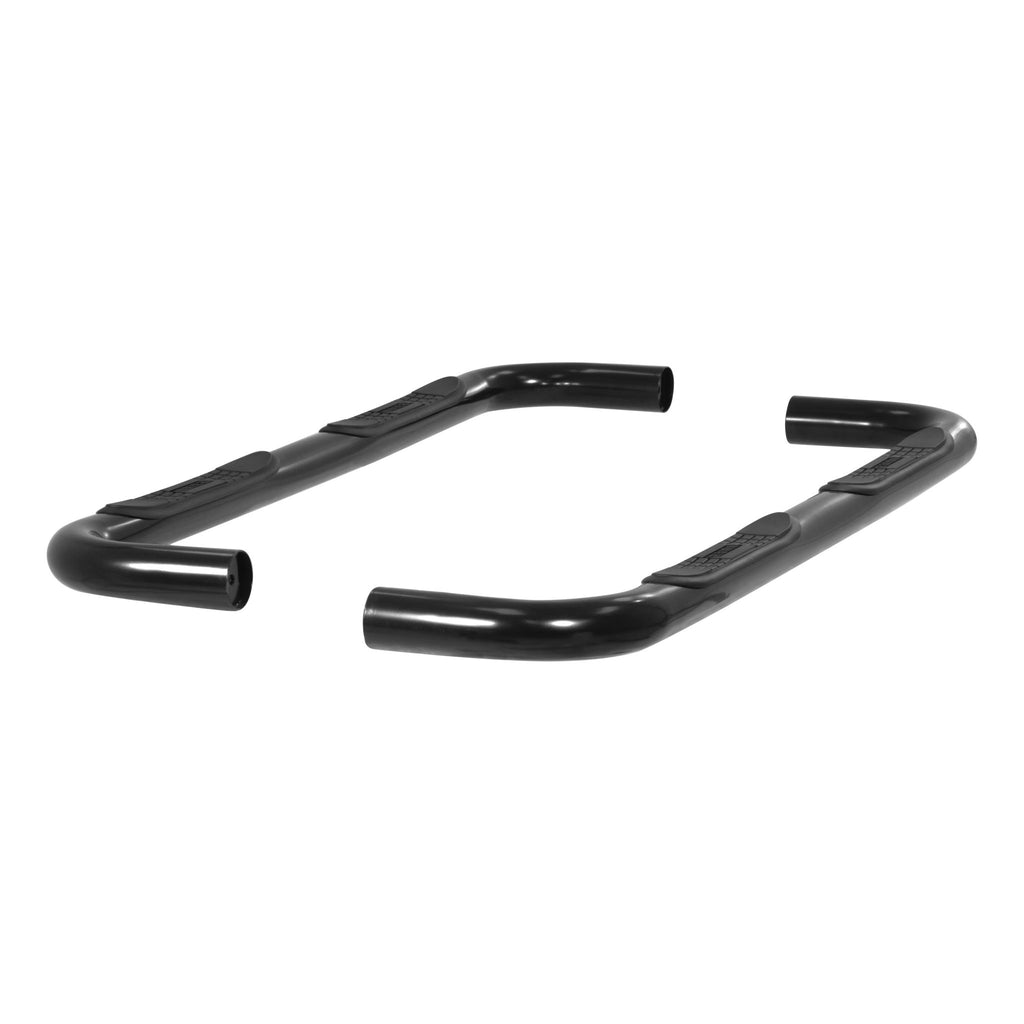 3" Round Black Steel Side Bars Select Toyota Tundra