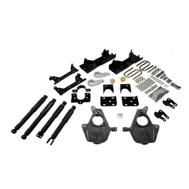 BELLTECH 662ND LOWERING KITS  Front And Rear Complete Kit W/ Nitro Drop 2 Shocks 2005-2006 Chevrolet Silverado/Sierra (Ext Cab w/ Factory Front Torsion bar) 3 in. or 4 in. F/6 in. R drop W/ Nitro Drop II Shocks