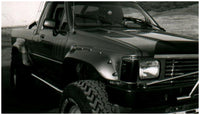 Bushwacker 31009-11 Black Cutout Style Smooth Finish Front Fender Flares for 1984-1988 Toyota Pickup