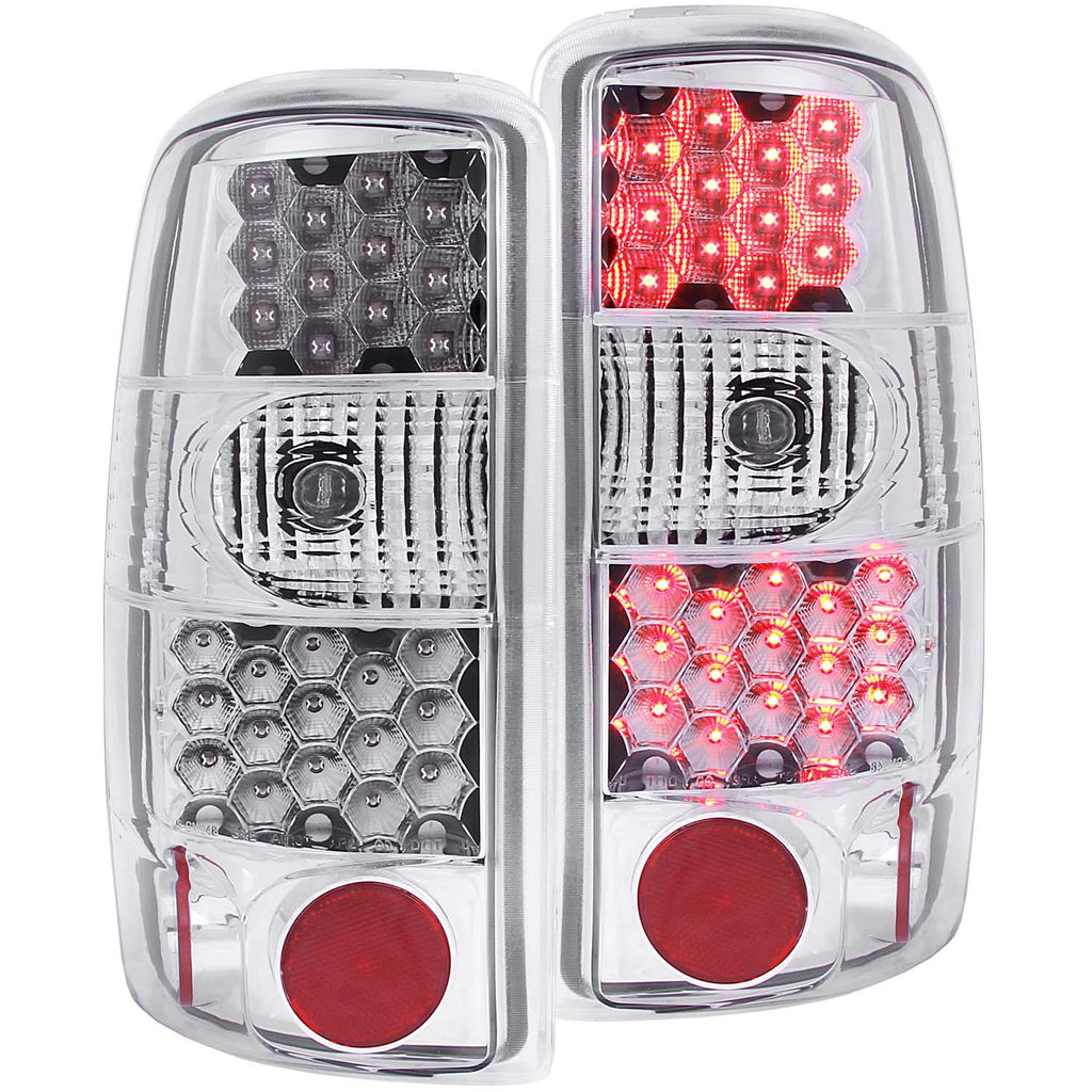 ANZO USA-311002 | Tail Light Assembly; LED; Clear Lens; Chrome Housing;Pair