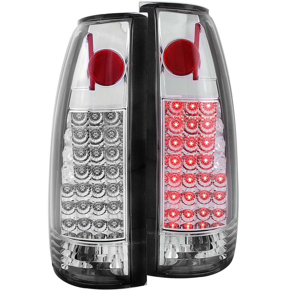 ANZO USA-311005 | Tail Light Assembly; LED; Clear Lens; Chrome Housing; G2;Pair