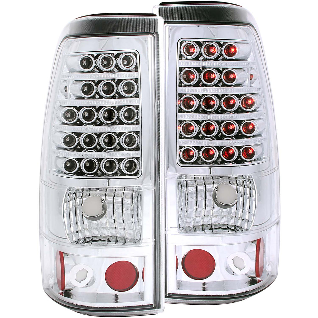 ANZO USA-311008 | Tail Light Assembly; LED; Clear Lens; Chrome Housing;Pair
