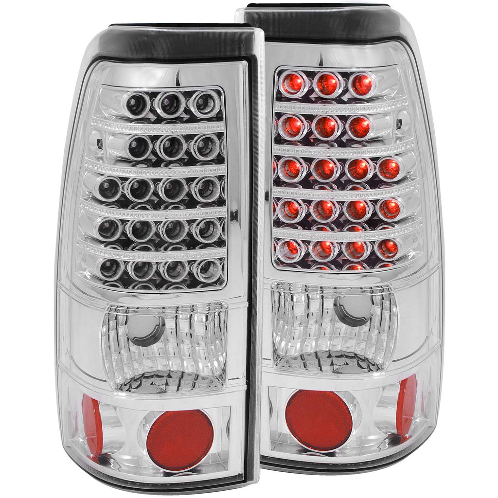 ANZO USA-311011 | Tail Light Assembly; LED; Clear Lens; Chrome Housing;Pair
