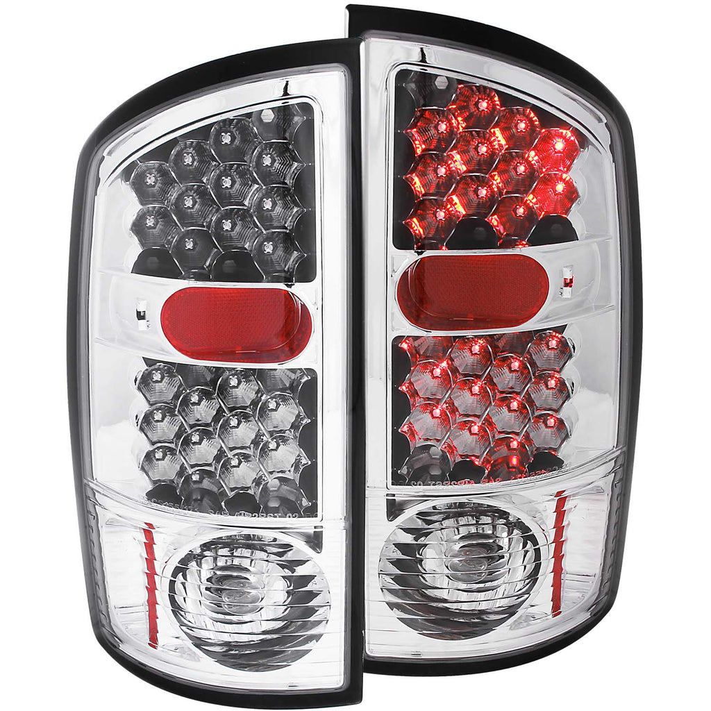 ANZO USA-311017 | Tail Light Assembly; LED; Clear Lens; Chrome Housing;Pair