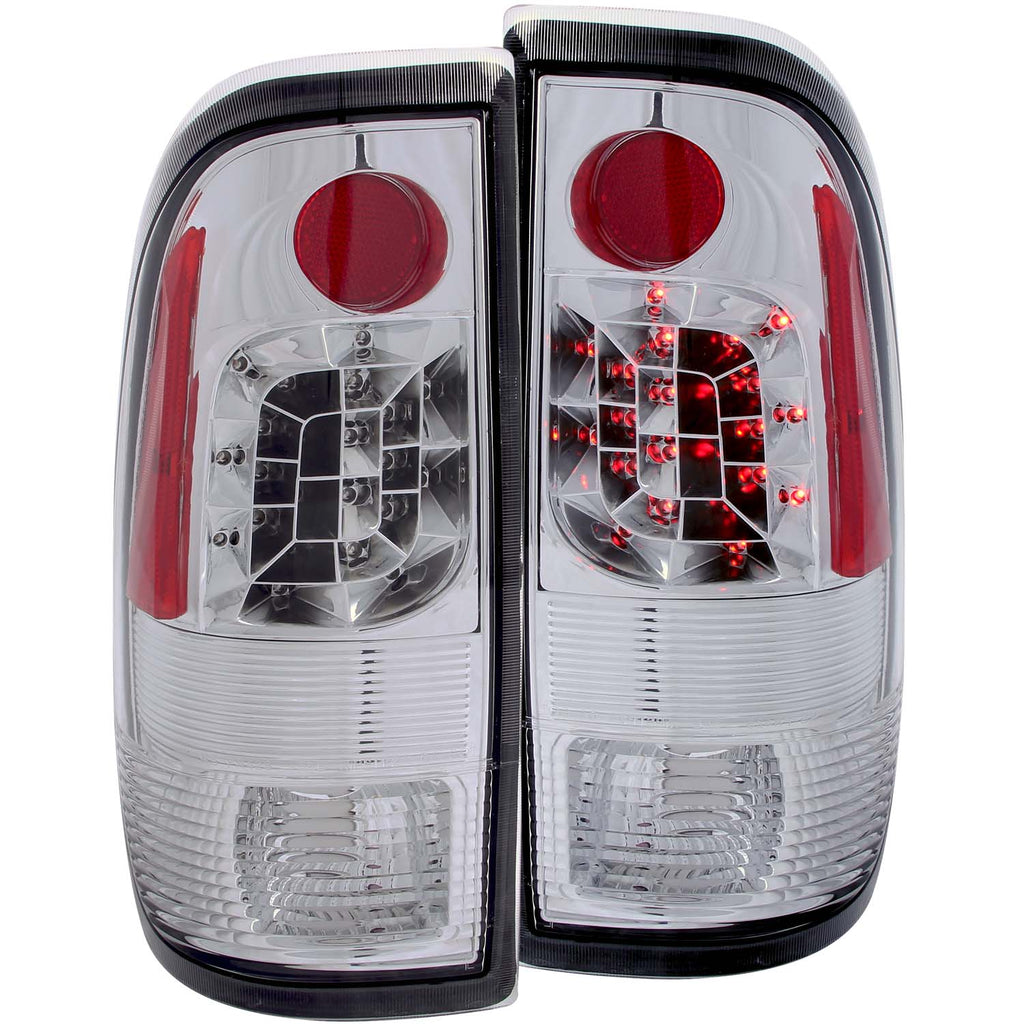 ANZO USA-311026 | Tail Light Assembly; LED; Clear Lens; Chrome Housing;Pair