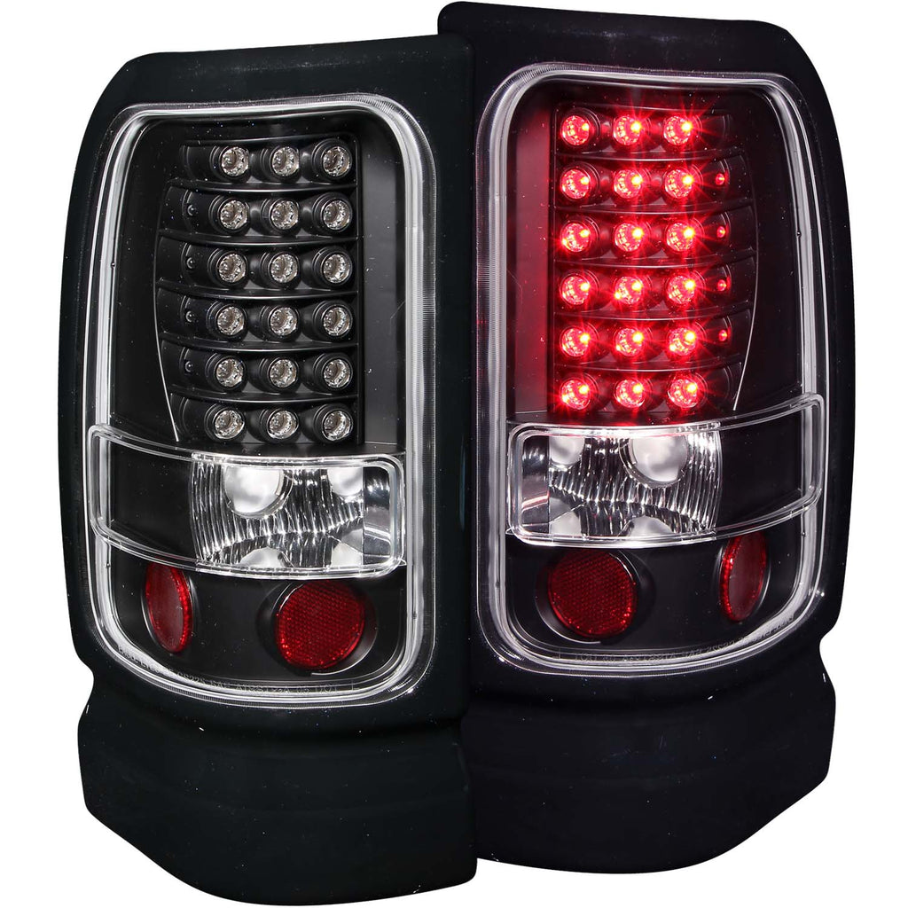 ANZO USA-311073 | Tail Light Assembly; LED; Clear Lens; Black Housing;Pair