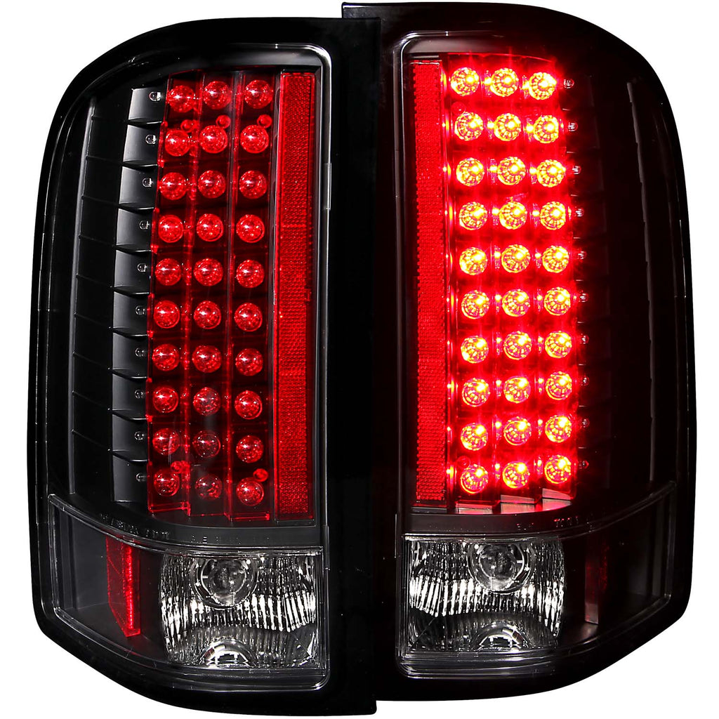 ANZO USA-311081 | Tail Light Assembly; LED; Clear Lens; Black Housing;Pair