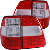ANZO USA-311094 | Tail Light Assembly; LED; Red/Clear Lens; Red Reflector;Pair Chrome;