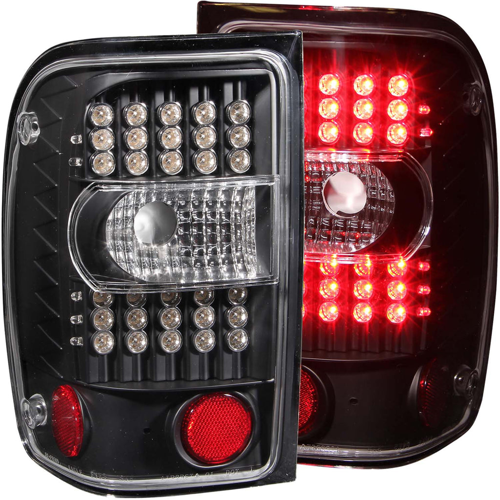 ANZO USA-311107 | Tail Light Assembly; LED; Clear Lens; Black Housing;Pair