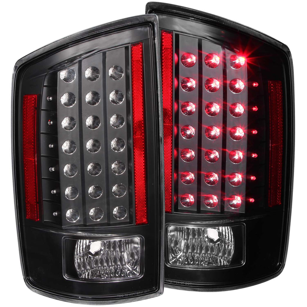 ANZO USA-311123 | Tail Light Assembly; LED; Clear Lens; Black Housing;Pair