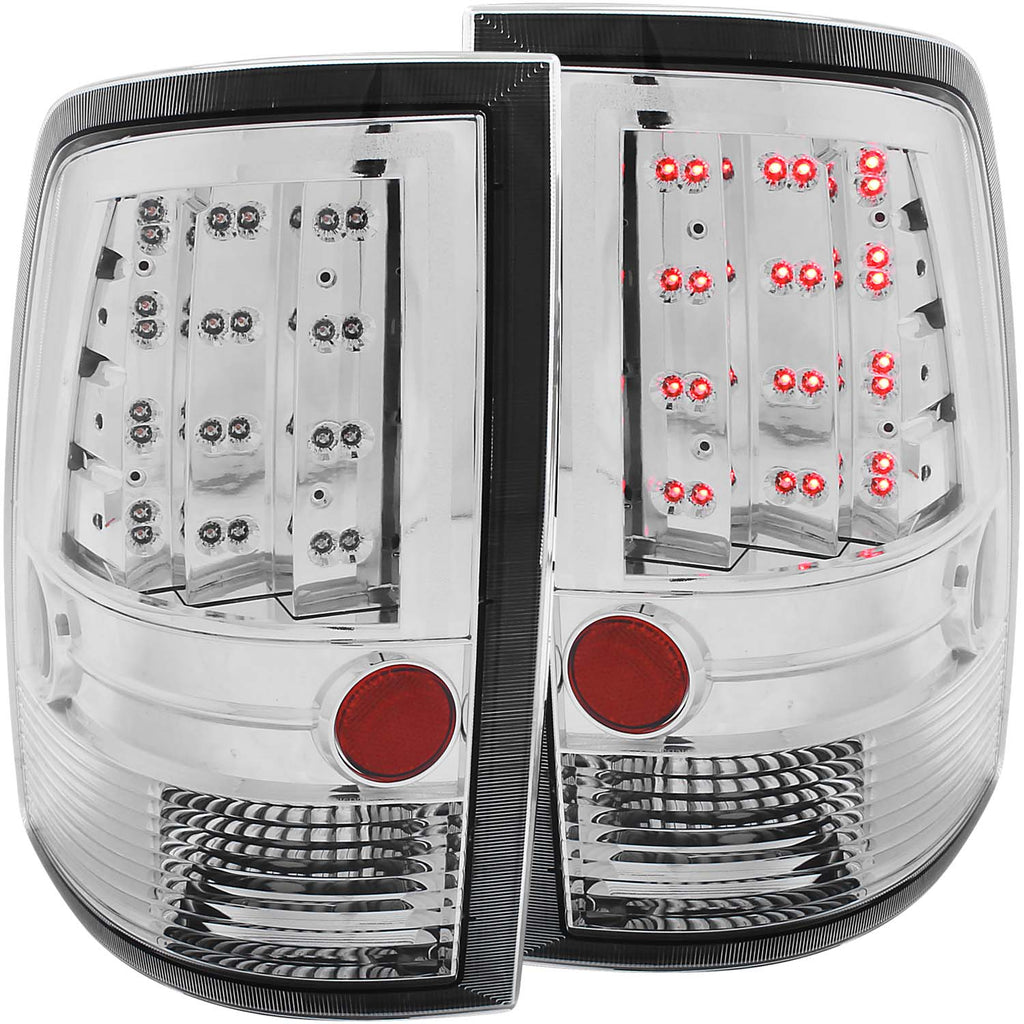 ANZO USA-311146 | Tail Light Assembly; LED; Clear Lens; Chrome Housing;Pair