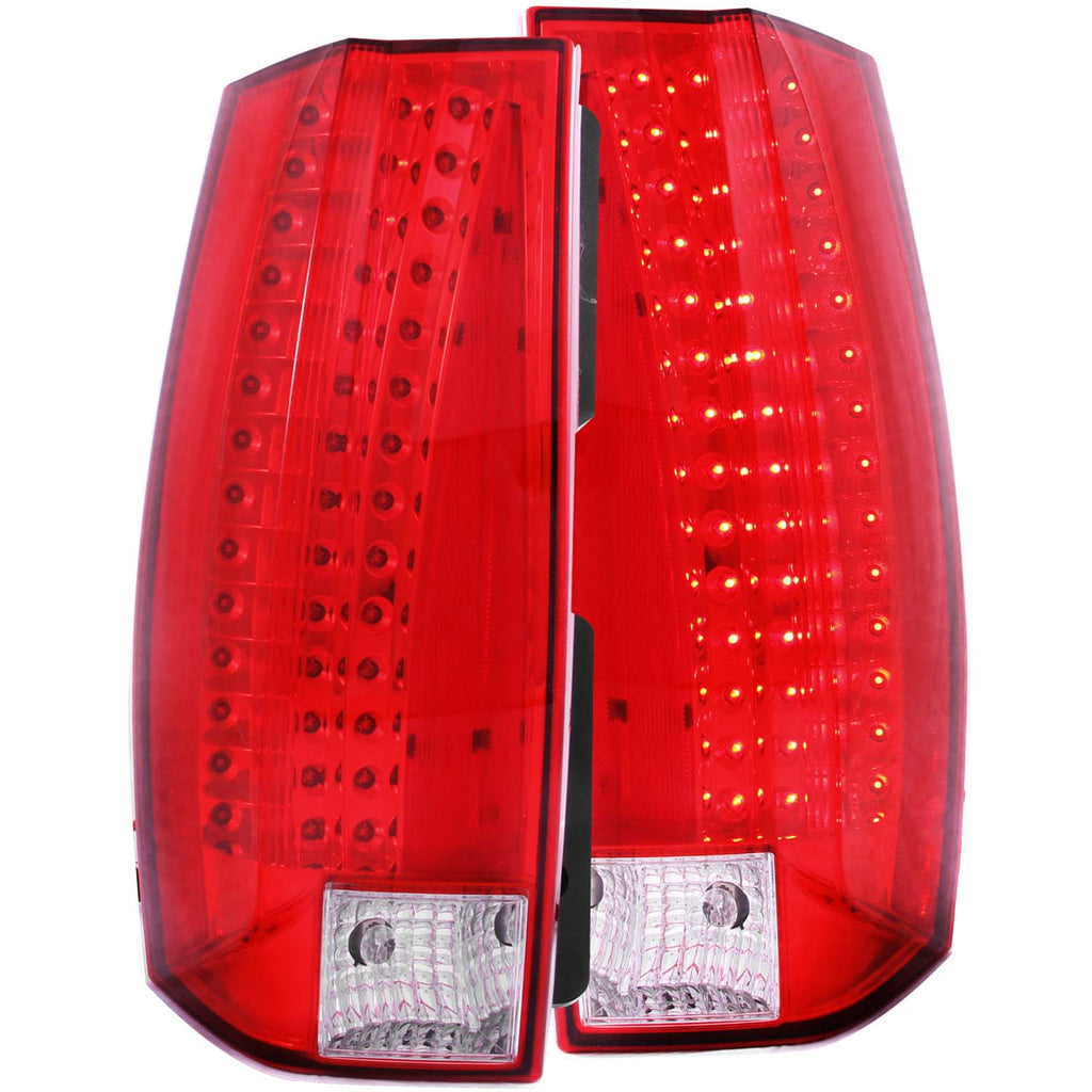 ANZO USA-311190 | Tail Light Assembly; LED; Red/Clear Lens; Escalade Look;Pair