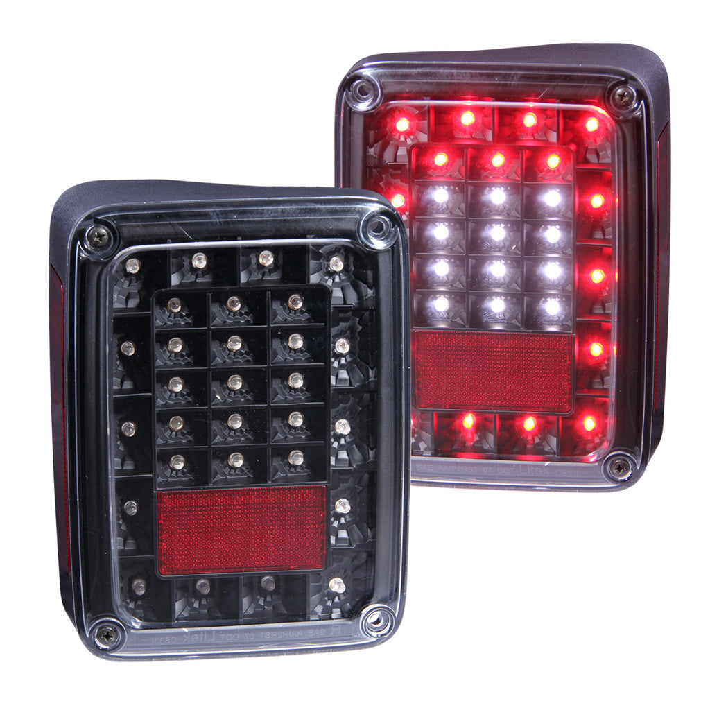 ANZO USA-311212 | Tail Light Assembly; LED; Clear Lens; Black Housing;Pair