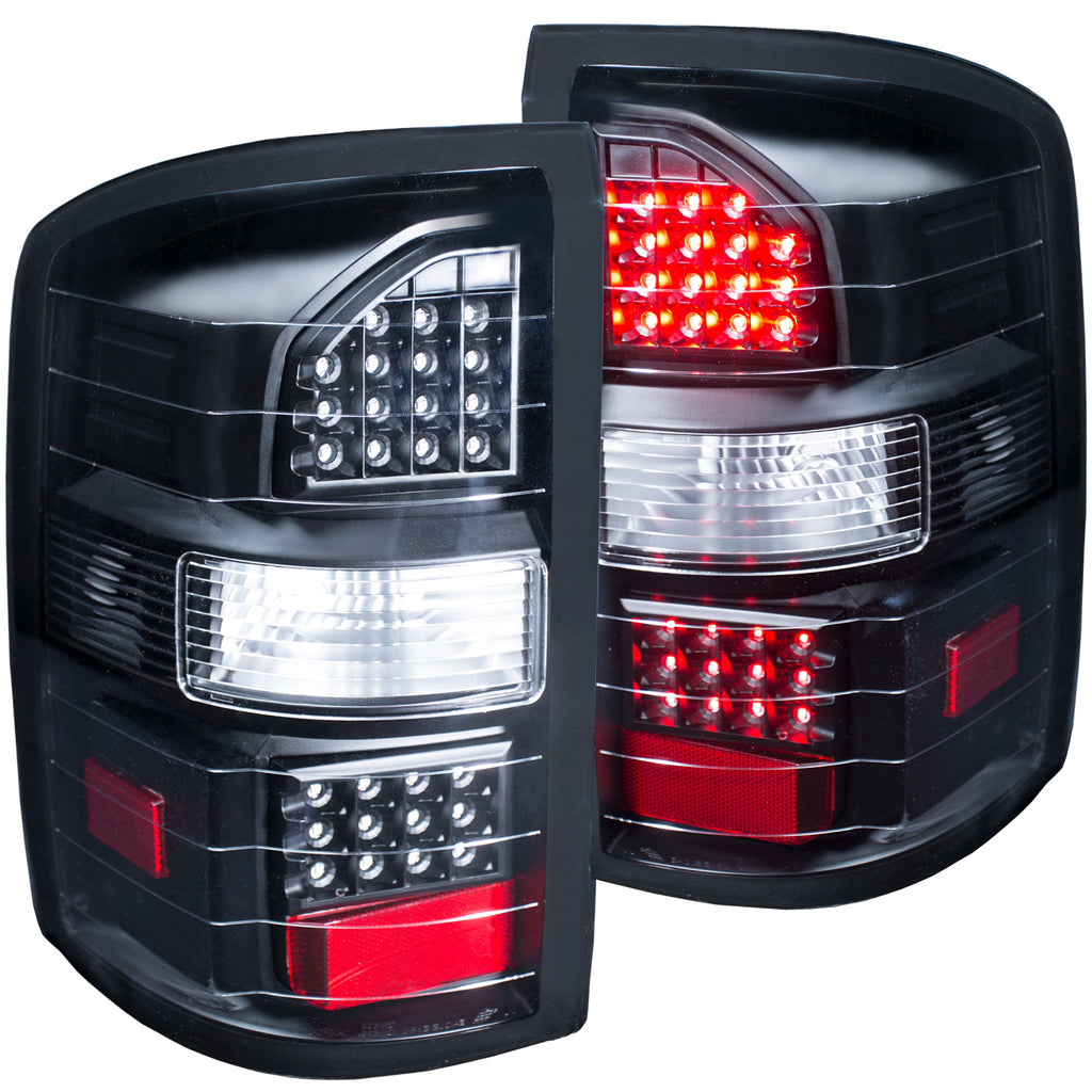 ANZO USA-311220 | Tail Light Assembly; LED; Clear Lens; Black Housing;Pair