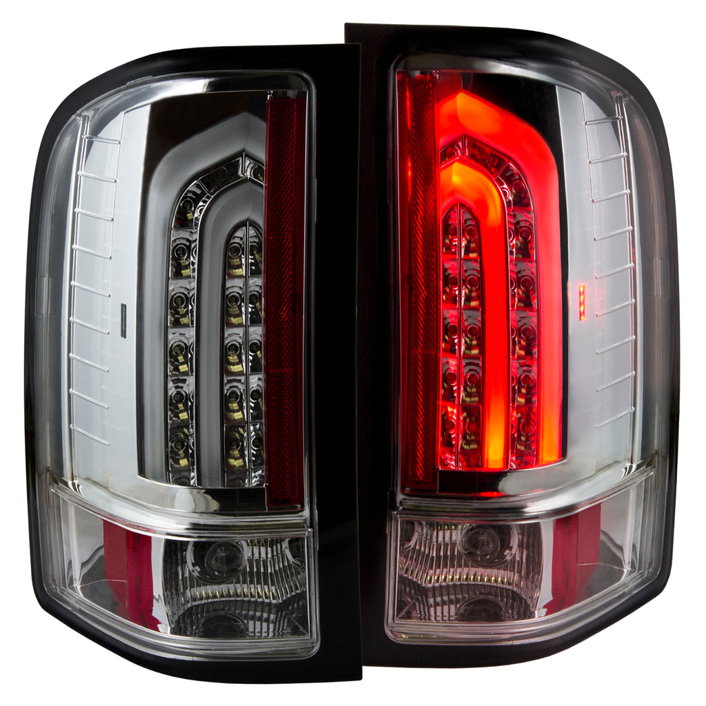 ANZO USA-311224 | Tail Light Assembly; Clear Lens; Chrome Housing;Pair