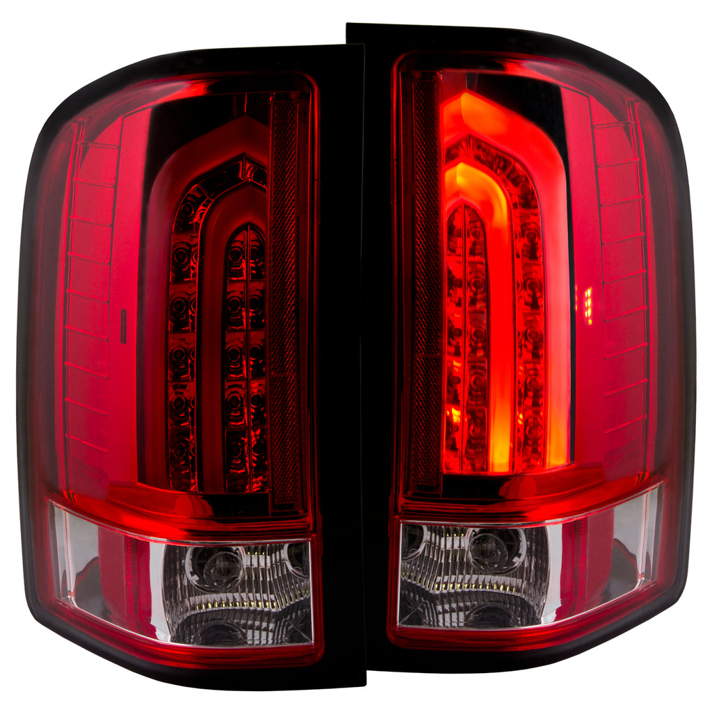 ANZO USA-311225 | Tail Light Assembly; LED; Red/Clear Lens; G2;Pair