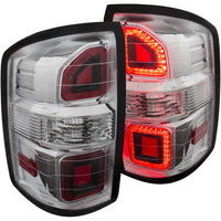 ANZO USA-311240 | Tail Light Assembly; LED; Clear Lens; Chrome Housing; G2;Pair