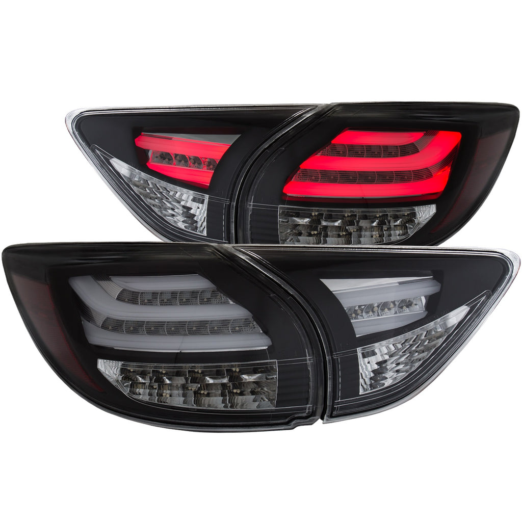 ANZO USA-311242 | Tail Light Assembly; LED; Clear Lens; Black Housing;Pair