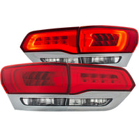 ANZO USA-311250 | Tail Light Assembly; LED; Red/Clear Lens; Chrome Housing;Pair