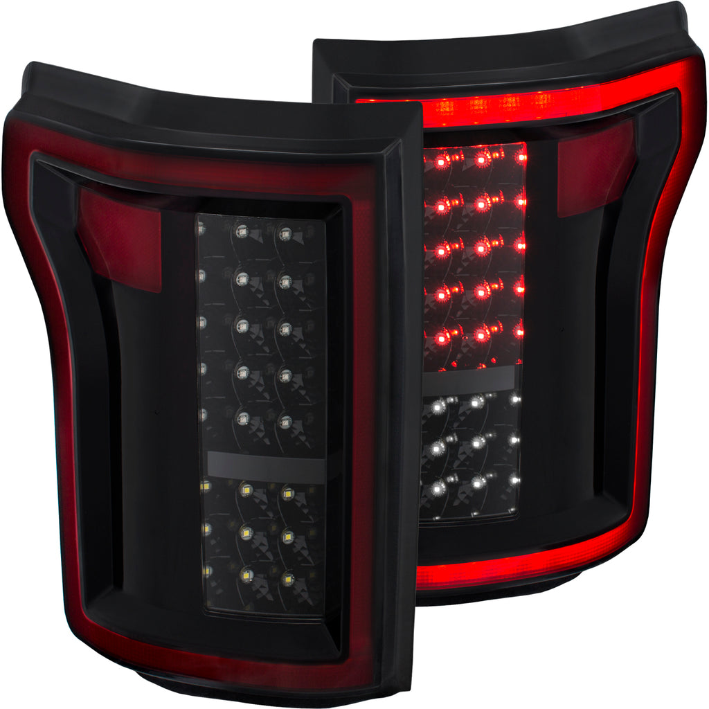 ANZO USA-311261 | Tail Light Assembly; LED; Clear Lens; Black Housing;Pair