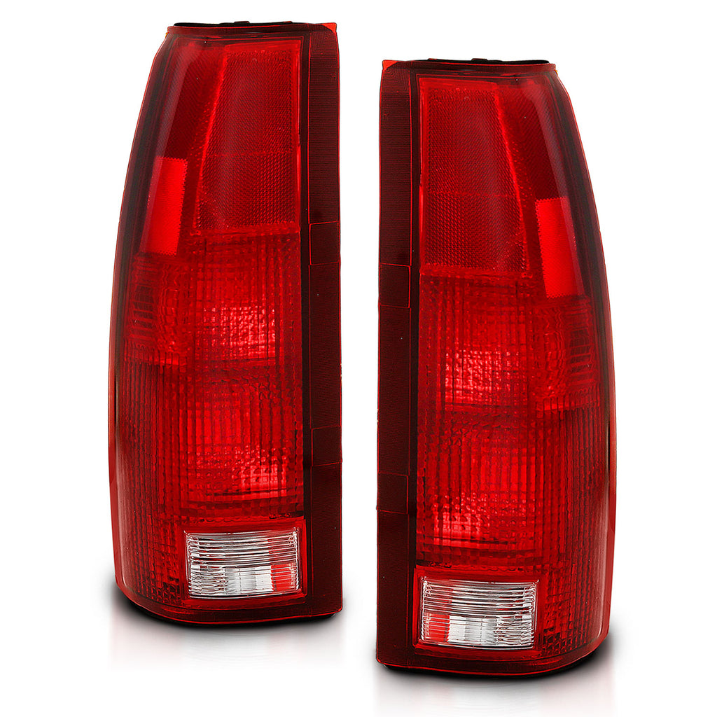 ANZO USA-311301 | Tail Light Assembly; Chrome Housing; Red/Clear Lens; Pair