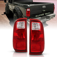 ANZO USA-311305 | Tail Light Assembly; Chrome Housing; Red/Clear Lens; Pair